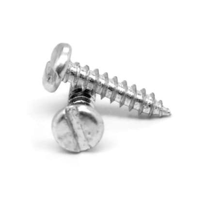 No.8-15 X 1.25 Slotted Pan Head Type A Sheet Metal Screw, 18-8 Stainless Steel, 2000PK
